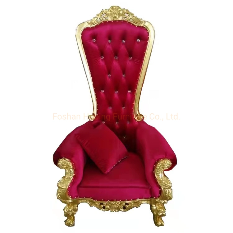 High Back Throne Lounge Lion King Bridal Wedding Chair Wood Furniture European Chaise Nordic Carved Concubine Sofa Decoration Couch Image Chair