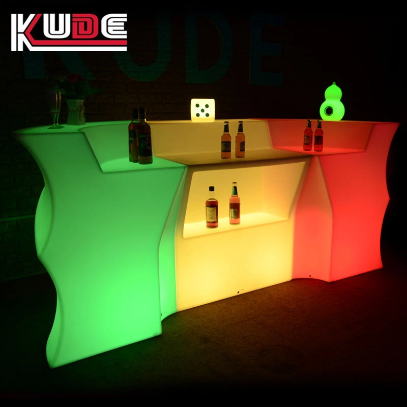 Wholesale Plastic Furnitures LED Bar Counter Bar Table