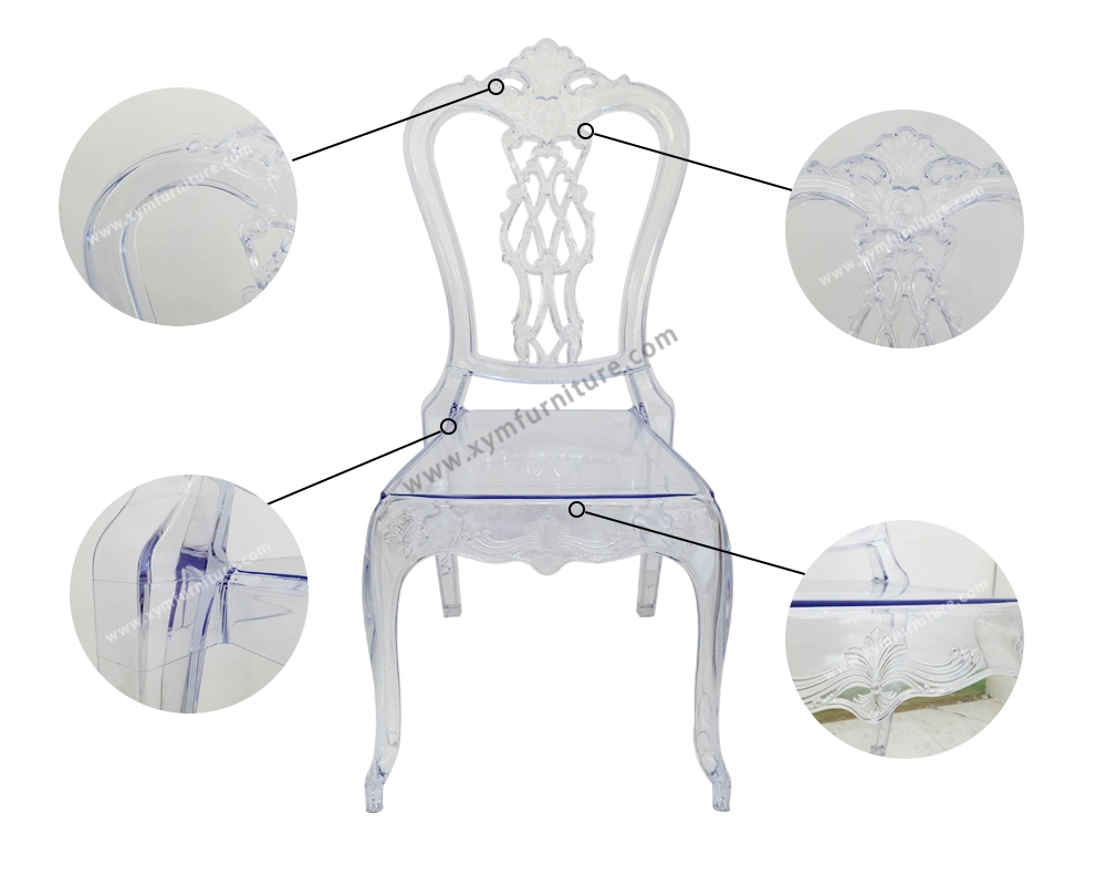 Leisure Furniture Wedding Event Party Design Plastic Acrylic Clear Dining Chair