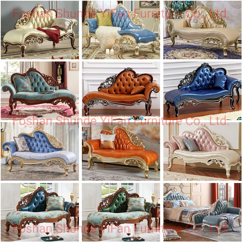 Living Room Furniture Antique Leather Chaise Lounge Sofa Chairs in Optional Furnitures Color