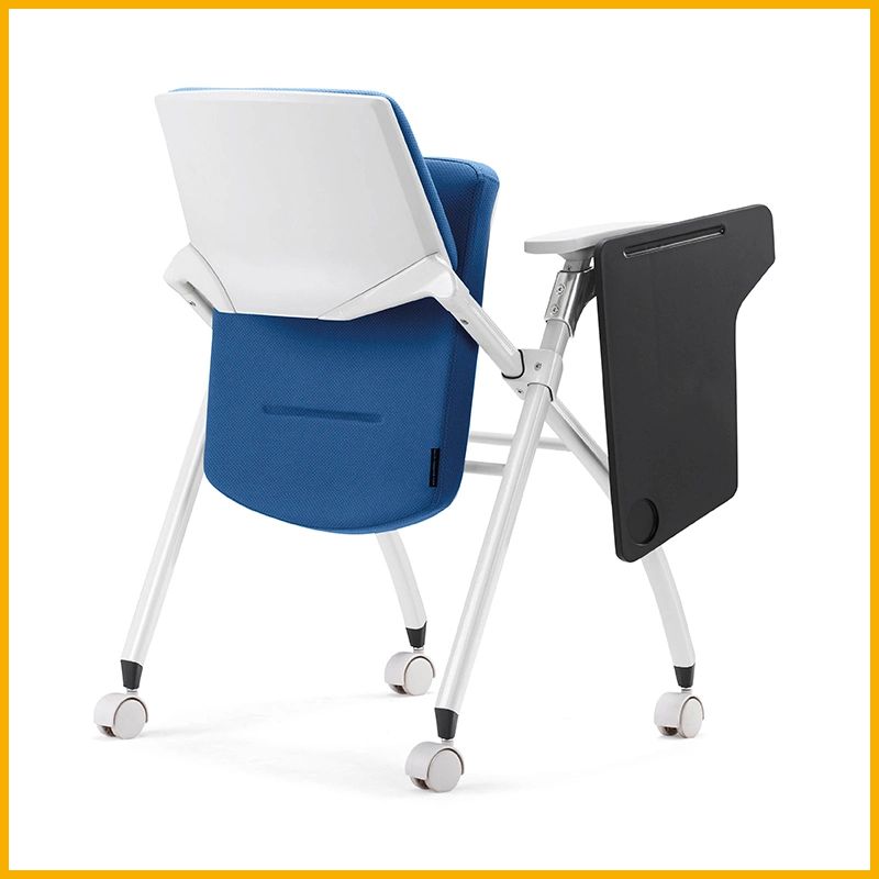 Colorful Plastic Back Foldable Chair/Visit Room Office Chair/Training Chair with Castors