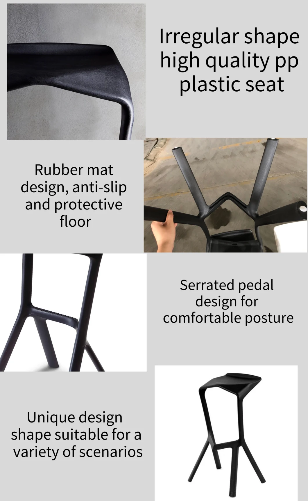 Replica Low Price Outdoor Magis Seat Kitchen Stackable Plastic Bar Stool